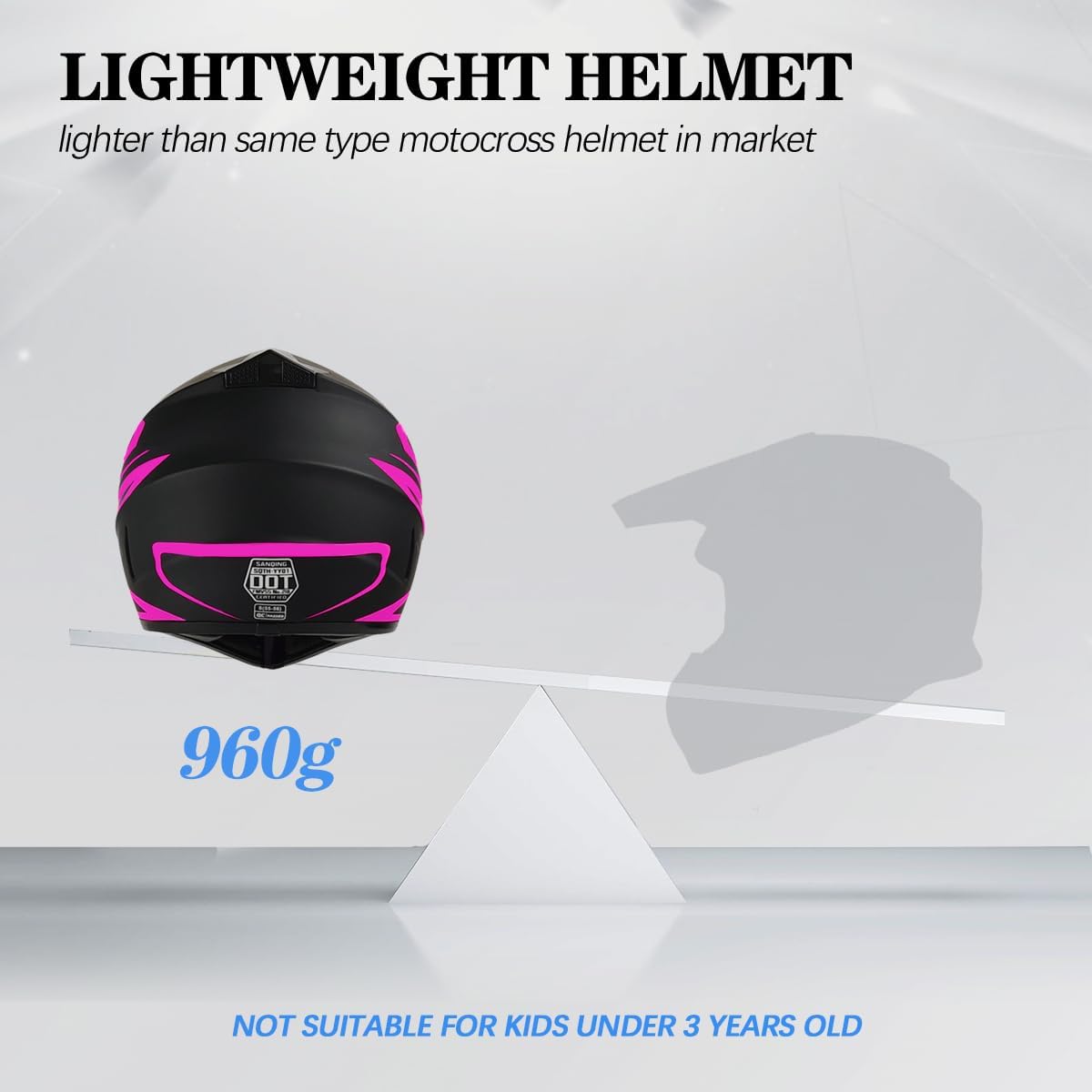 DOT Youth Kids Motocross Helmet, Unisex Off-Road Dirt Bike ATV BMX MX Downhill Street Ride Motorcycle Helmet Goggles Gloves Mask