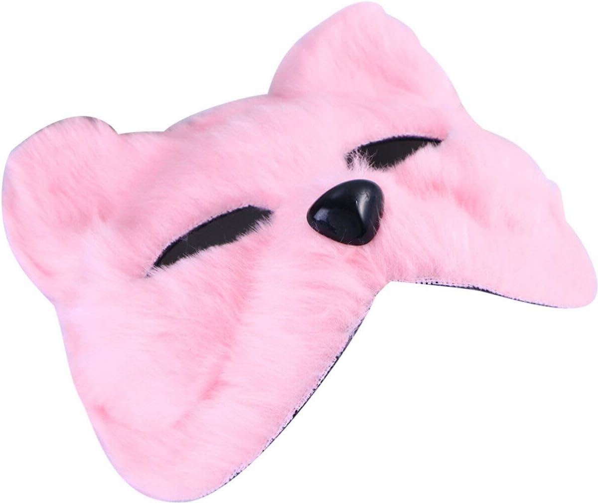 TOYANDONA Máscara de felpa de Halloween, máscara peluda de Therian, máscara de lobo de media cara, máscara de animal de Halloween, máscara de