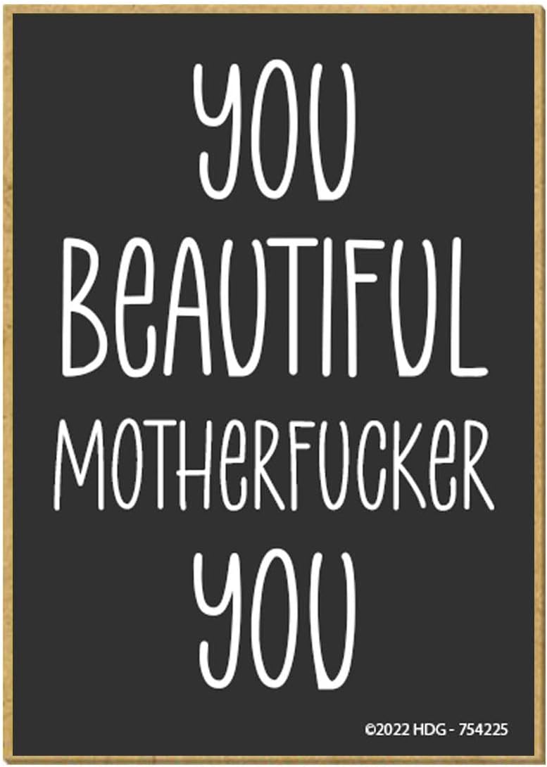 Honey Dew Gifts, You Beautiful Motherfucker You, 2.5 x 3.5 pulgadas, fabricado en Estados Unidos, decoraciones de casillero, imanes decorativos para