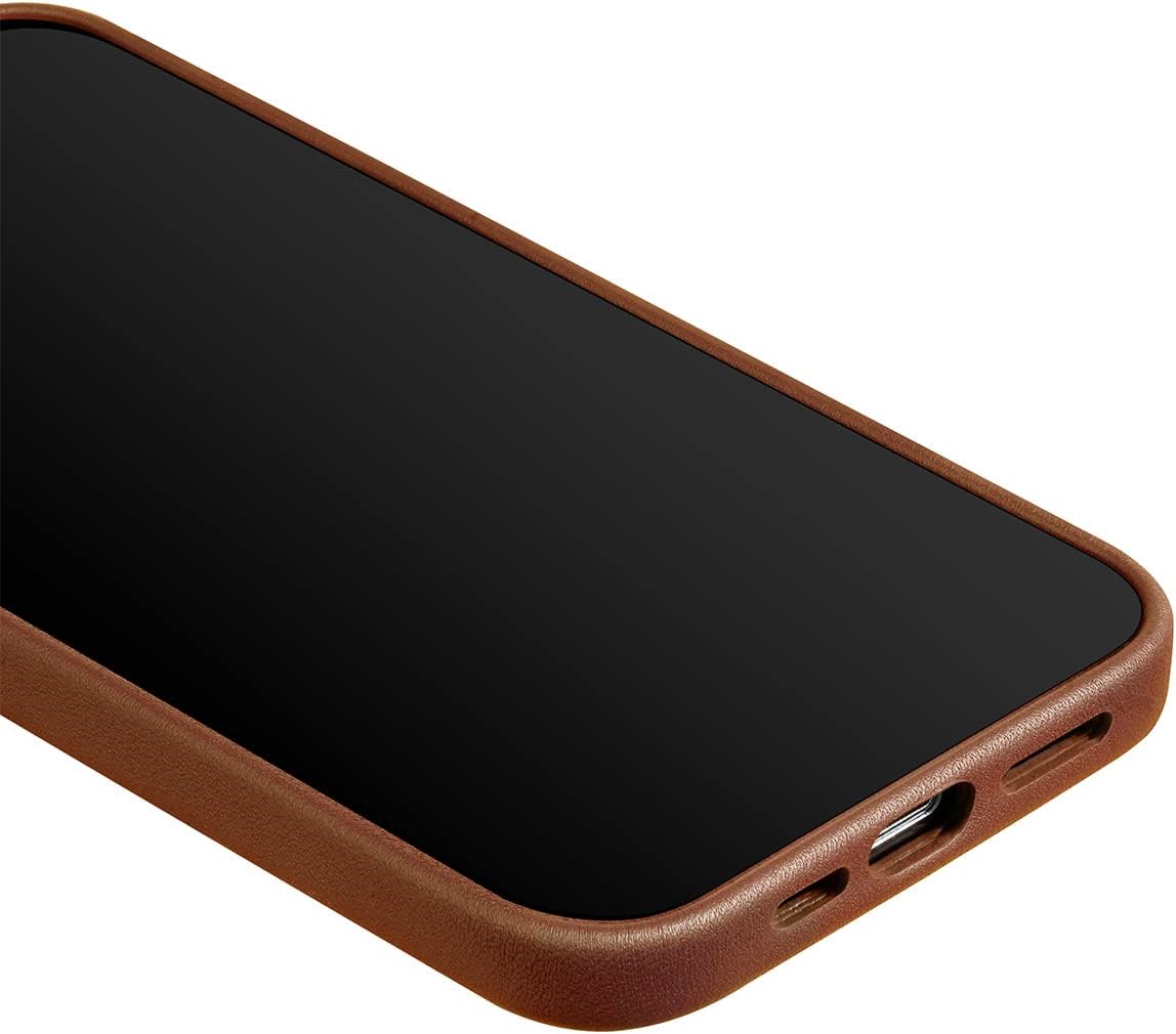 Docco Jette Funda de piel diseñada para iPhone 14 Pro Max compatible con MagSafe, funda de cuero genuino italiano para iPhone 14 Pro Max, imanes