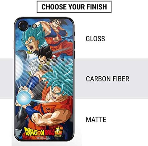 Skinit Calcomanía para teléfono compatible con iPhone SE, diseño oficial de Dragon Ball Super Goku Vegeta Super Ball