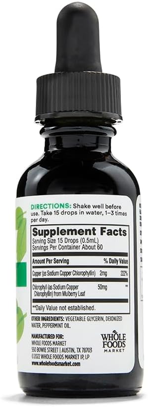 365 by Whole Foods Market, Clorofila líquida, 1 fl oz