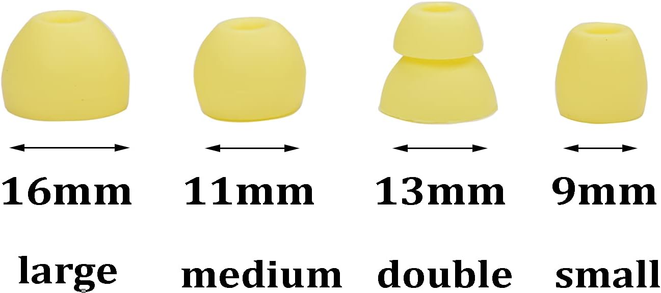 Juego de auriculares de silicona de repuesto para auriculares inalámbricos Powerbeats Pro Beats, 4 pares (amarillo)