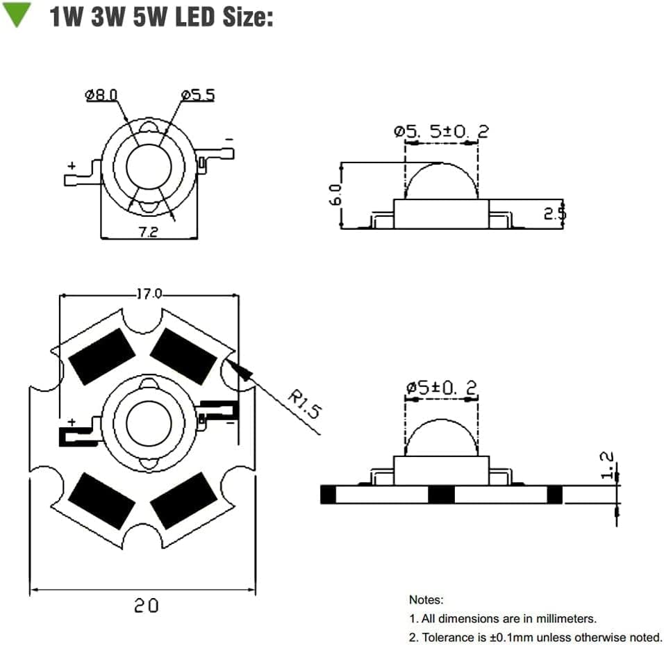 100pcs 3W UV púrpura LED ultravioleta bombillas lámpara chips 365nm 375nm 385nm 395nm 405nm 415nm 3W luz de alta potencia (415nm-420nm)