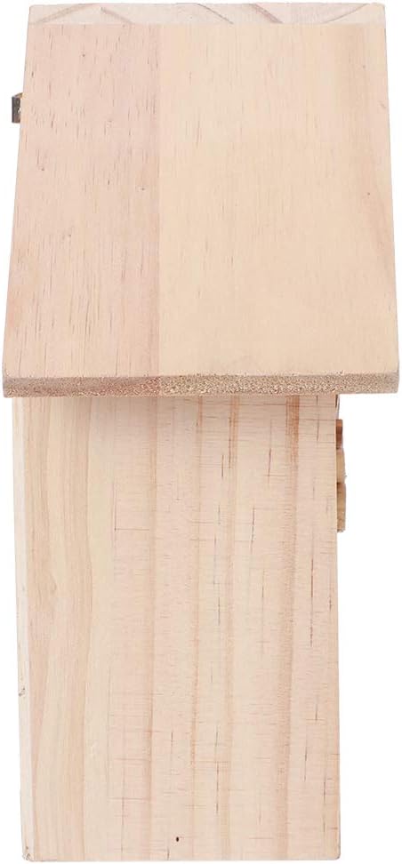 Fydun Outdoor Pine Wood Bee House Shelter Handwork Art Craft Garden Decoration Ornament Outdoor Pine Wood Bee for Family