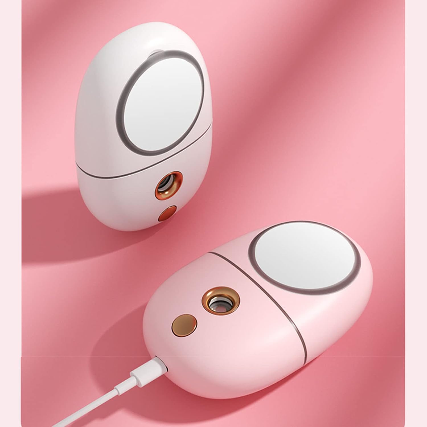 Rociador facial práctico de 1.2 fl oz, vaporizador facial portátil, mini USB para extensiones de pestañas, cuidado de la piel, maquillaje (blanco)