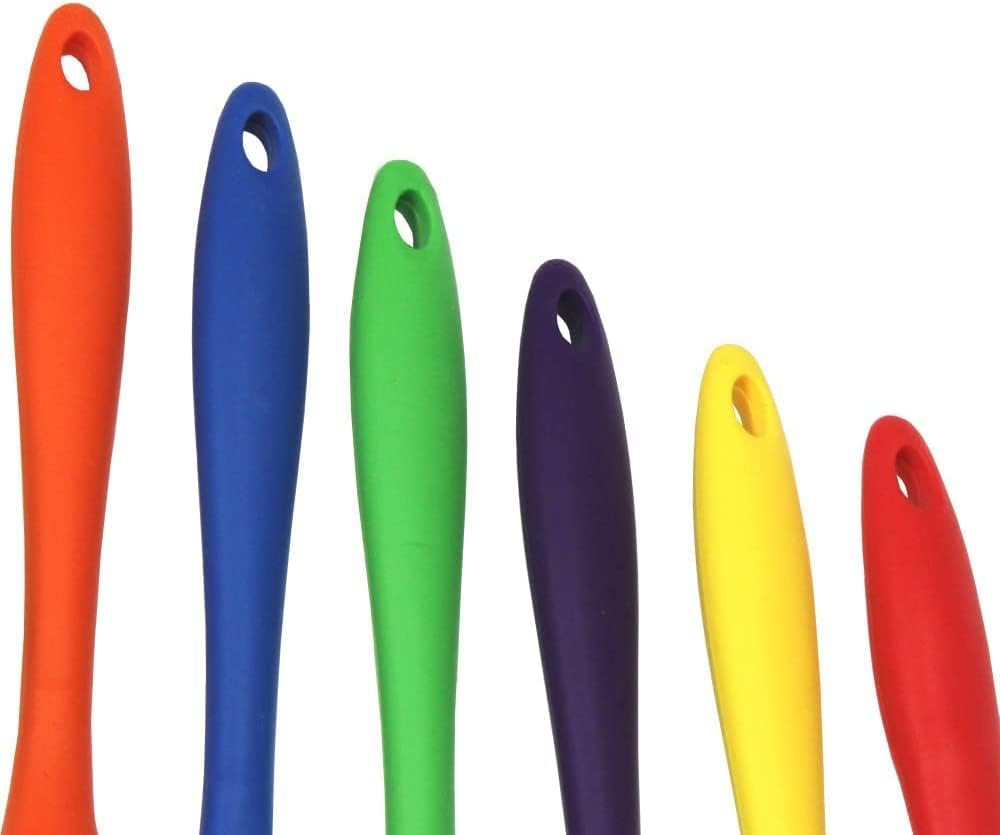 Cucharas de silicona para cocinar, resistentes al calor, diseño higiénico, cucharas de mezcla Utensi para cocina, cocina, hornear, agitar, mezclar