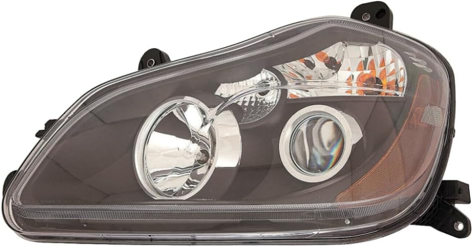 Para Kenworth T680 2013 14 15 16 17 2018 montaje de faros delanteros lado del conductor  HID  Bisel negro  Reemplazo para P54-6102-10000