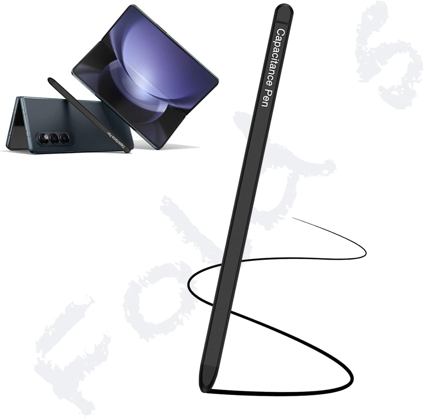 S Pen – Lápiz capacitivo para Galaxy Z Fold 5 S Pen Fold Edition, solo compatible con Samsung Galaxy Z Fold 5, color negro