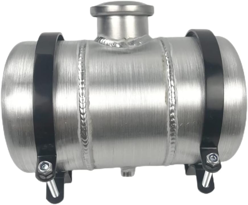 JSD Tanque de combustible pequeño de aluminio de 1 galón, tanque de gasolina de 6 x 10 pulgadas, llenado central, 38 pulgadas, salida NPT, mini