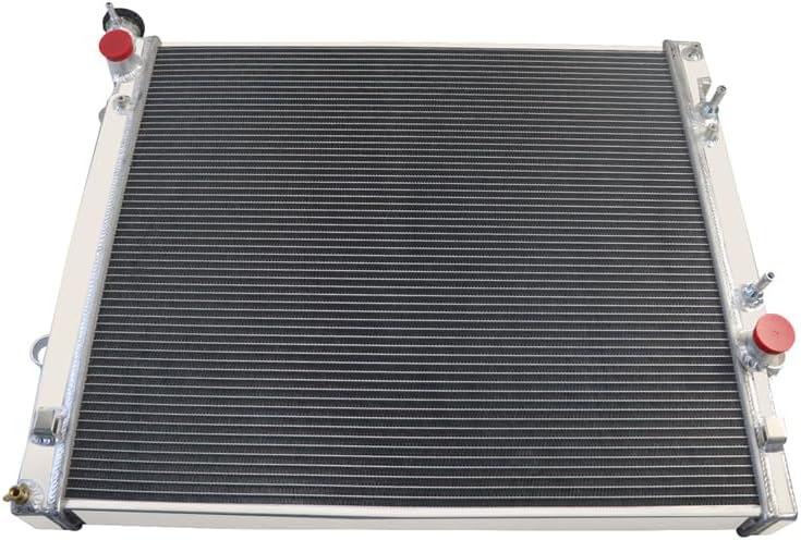 Radiador de aluminio de 2 filas compatible con Toyota Landcruiser Prado KZJ120 KDJ120 120 Series 3.0L Diesel 1KZ-TE 2002-2009, radiador de