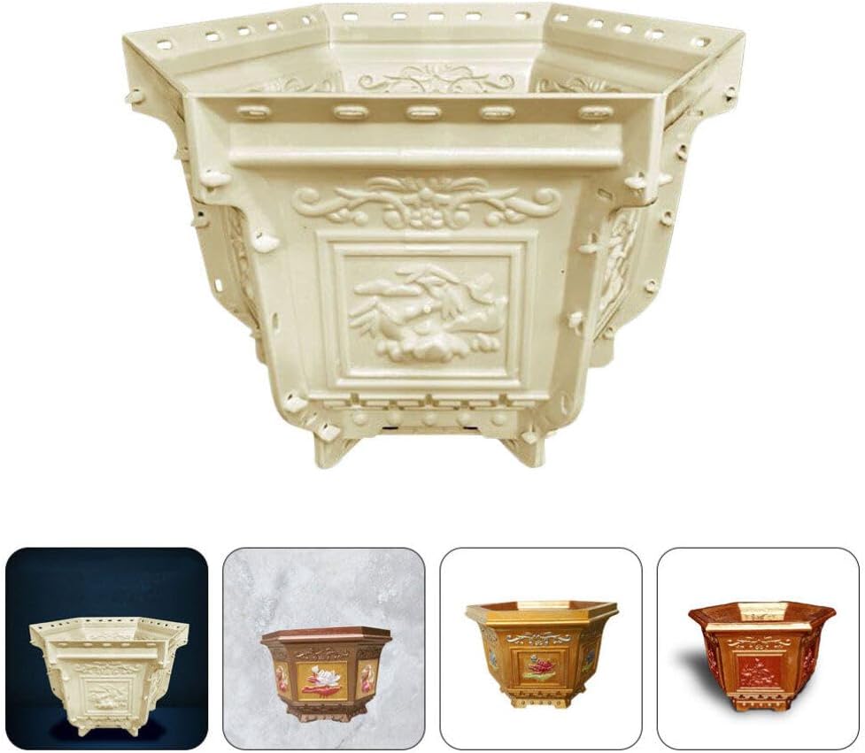 Decoración ligera para el hogar, maceta de flores, molde de cemento, arcilla de hormigón, molde de maceta para suculentas, molde hexagonal epoxi,