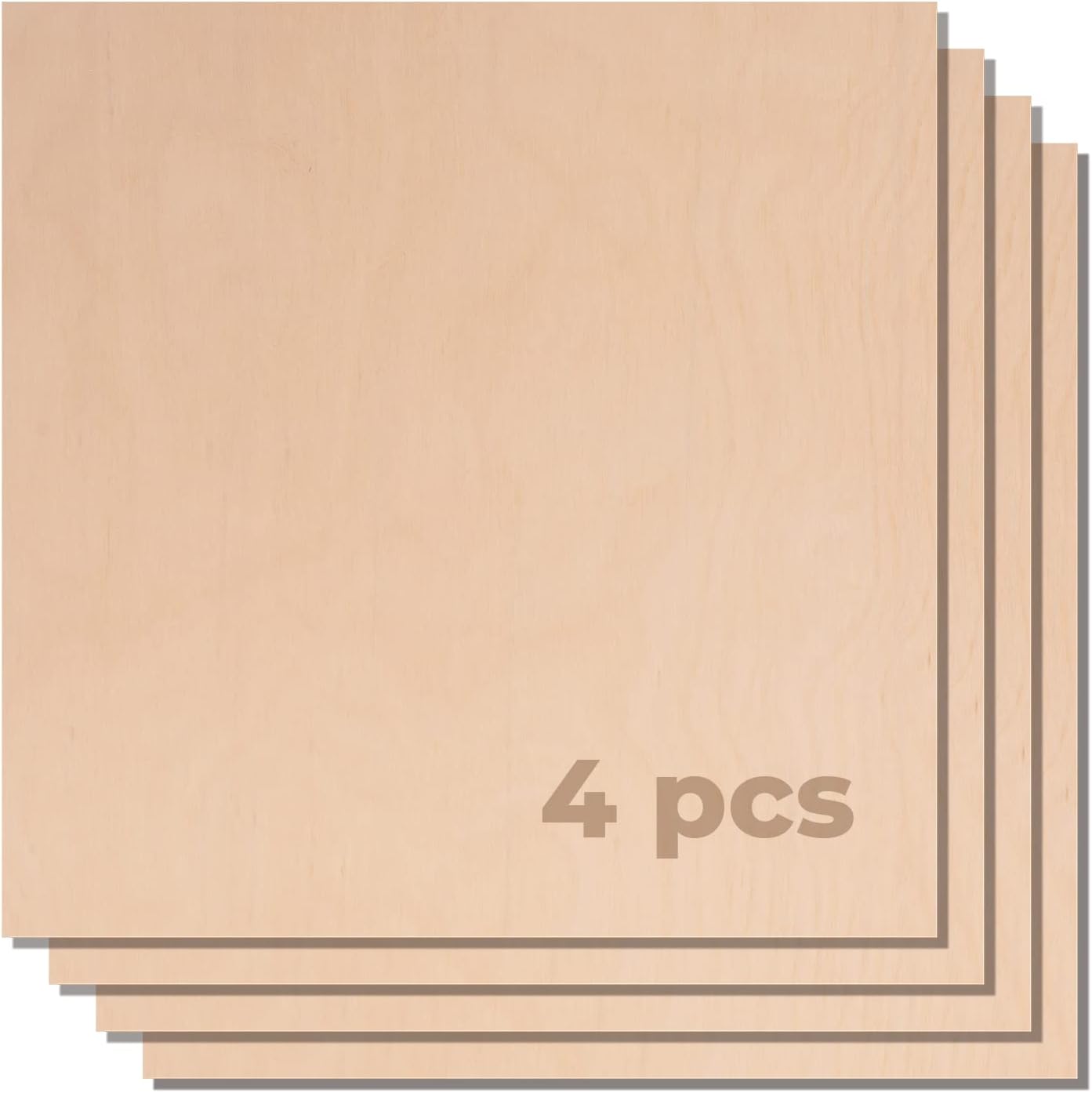 xTool Selected 4 piezas de madera contrachapada de abedul de 14 x 12 x 12 pulgadas, madera contrachapada de abedul de grado AB para manualidades,
