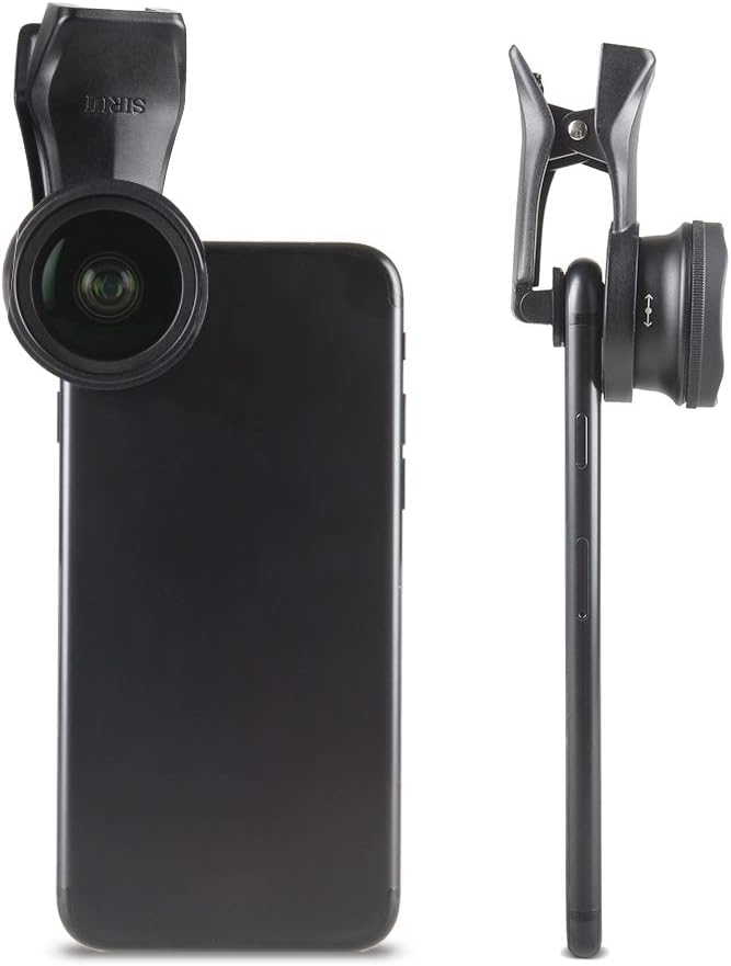 Sirui SU18WAK+MSC-06 SIRUI – Lente auxiliar para cámara de teléfono móvil de 0.715 pulgadas, versión mejorada, color negro, con adaptador de clip