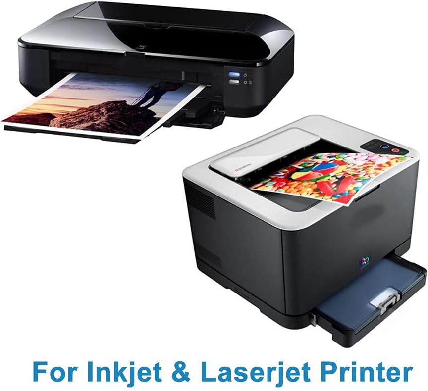 Uinkit 120 hojas de papel de presentación mate 8.5×11 inyección de tinta 48lb 180gsm foto imprimible de un solo lado para todas las impresoras de