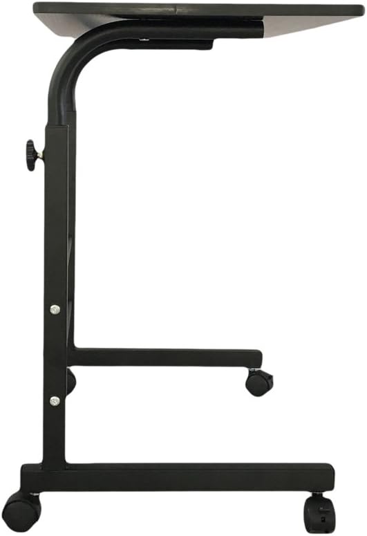 Binrrio Mesa auxiliar de sofá con ruedas, escritorio extraíble para computadora portátil, mesa de café con ruedas ajustable en altura, escritorio