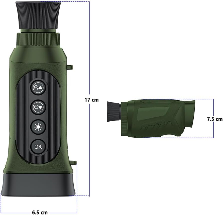 Gafas de visión nocturna, prismáticos digitales de visión nocturna infrarroja de 2.5 K y 48 MP para adultos, alcance de visión nocturna con zoom