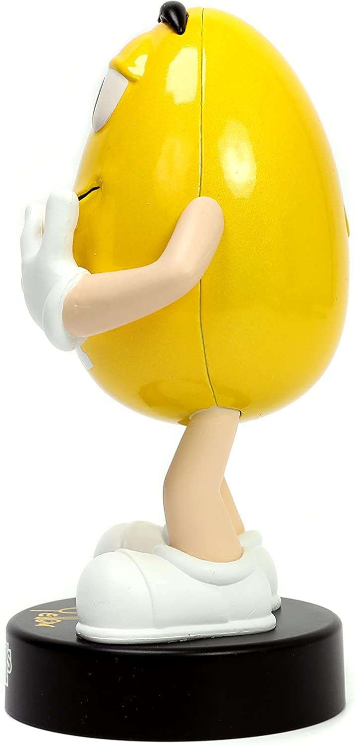 Jada Toys M&M’S – Figura de metal fundido a presión de metal amarillo de 4 pulgadas