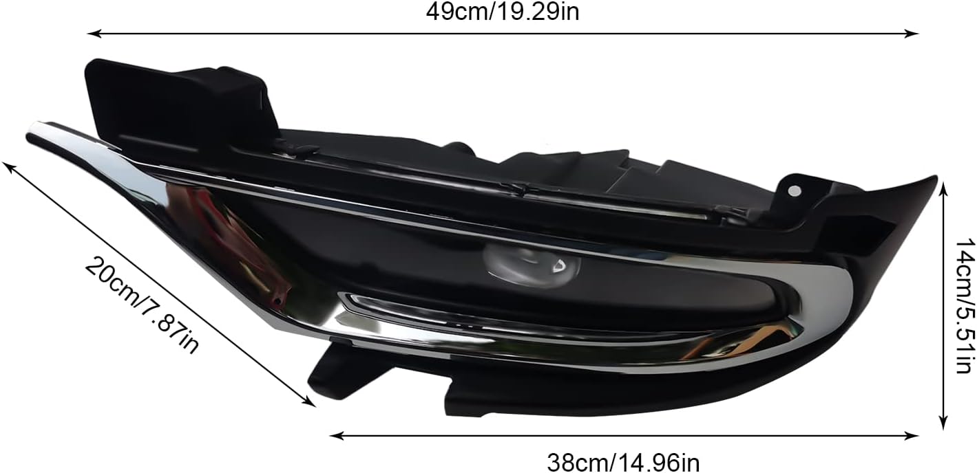 Par de luces antiniebla LED cromadas para conductor y pasajero con interruptor para Chrysler 300 2015-2021