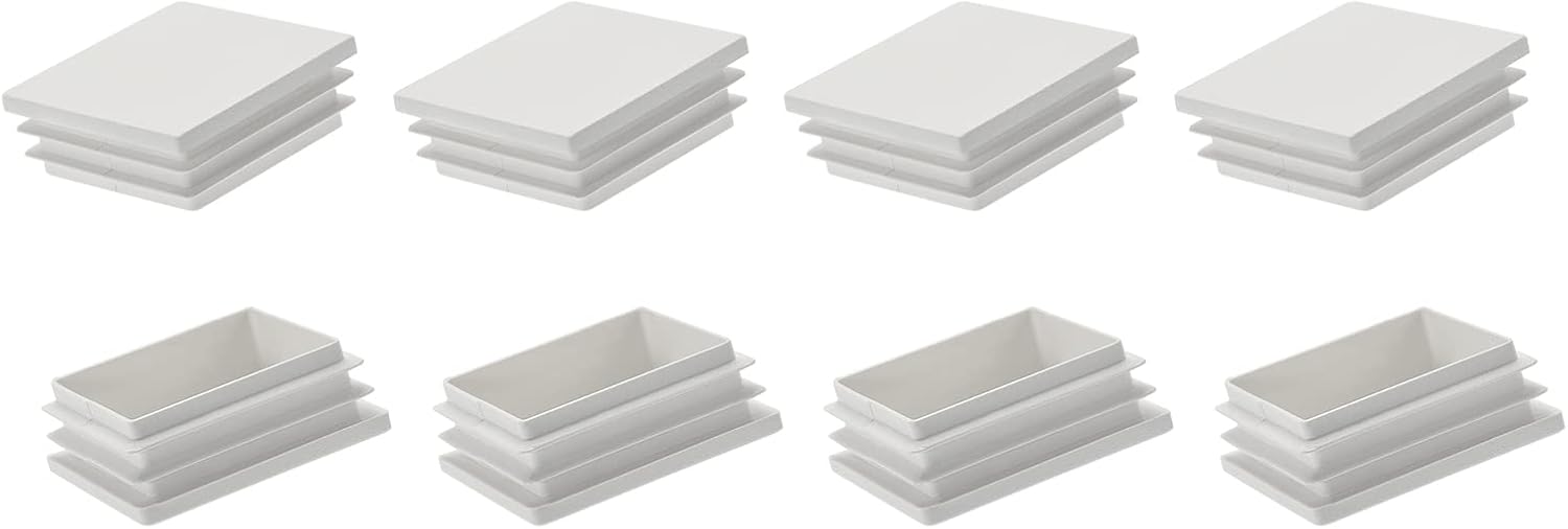 METALLIXITY Tapas cuadradas para postes (1.97 x 1.97 pulgadas), 8 unidades, tapón de extremo de tubo de plástico, para decoración de muebles,