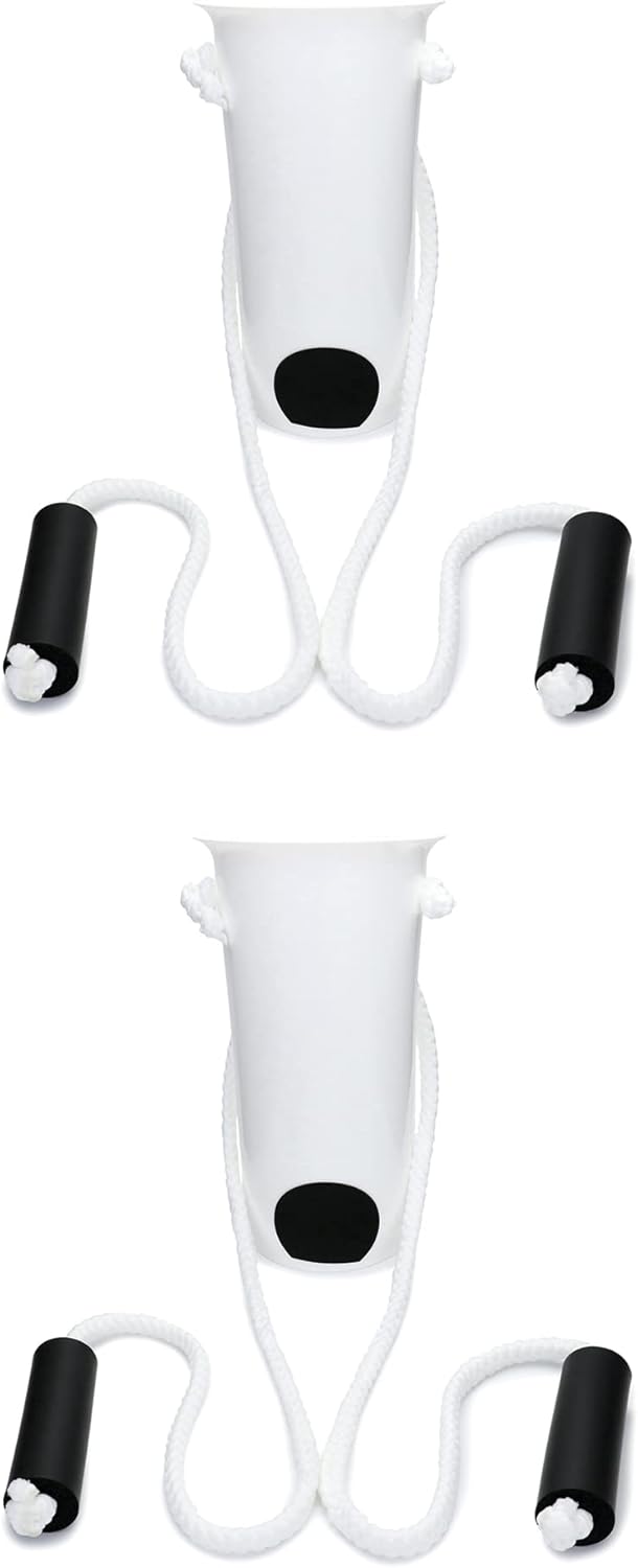 QWORK Paquete de 2 calcetines moldeados de lujo, cordones ajustables, deslizadores moldeados para calcetines con asas de espuma para ancianos,