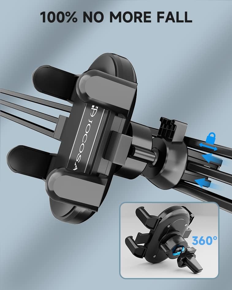 Soporte de teléfono 2 en 1 para espejo retrovisor de automóvil y ventilación de aire, fuerza de sujeción super, soporte universal giratorio y
