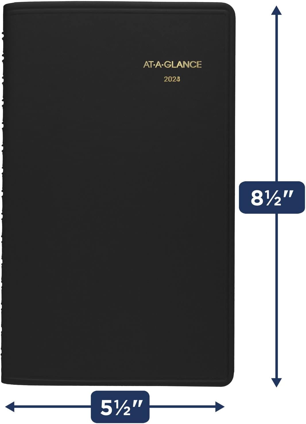 AT-A-GLANCE Agenda semanal de citas 2024, 5 x 8 pulgadas, pequeño, negro (701000524)