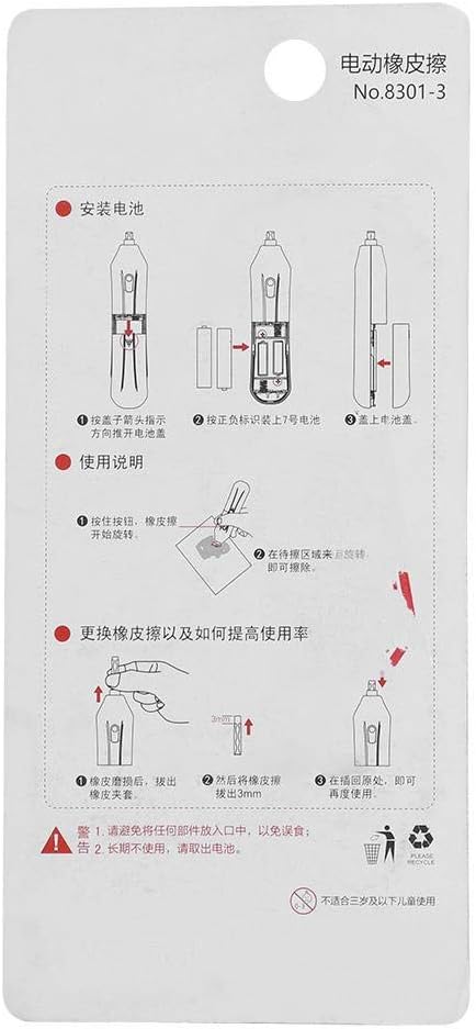 Kit de borrador eléctrico, borrador automático a pilas con 10 recambios de borrador para dibujar, pintar, bocetar, dibujar, planos arquitectónicos