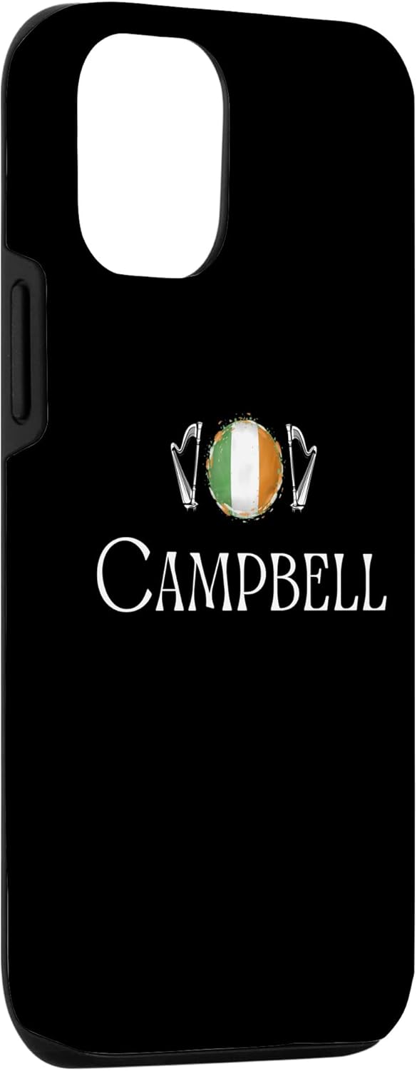 iPhone 1212 Pro Campbell Surname Irish Family Name Heraldic Flag Harp Case