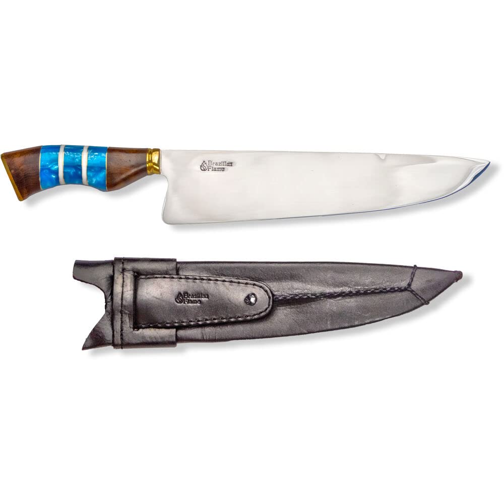 Brazilian Flame Cuchillo de chef – Picanha Blue 10″