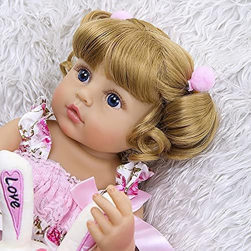 iCradle Muñecas de bebé Reborn lavables de silicona de 22 pulgadas, muñeca Reborn realista hecha a mano de vinilo suave, muñecas de bebé recién