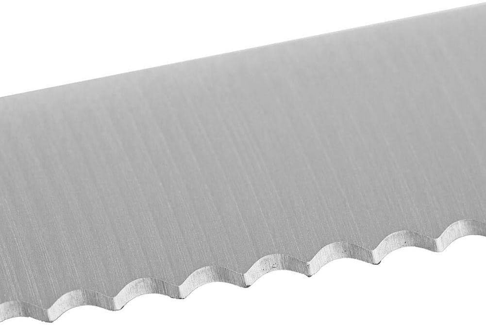 TOPINCN Cuchillo de pan de acero inoxidable con borde dentado, cuchillo para hornear pastel, pan, cortador de cocina, herramienta de mano