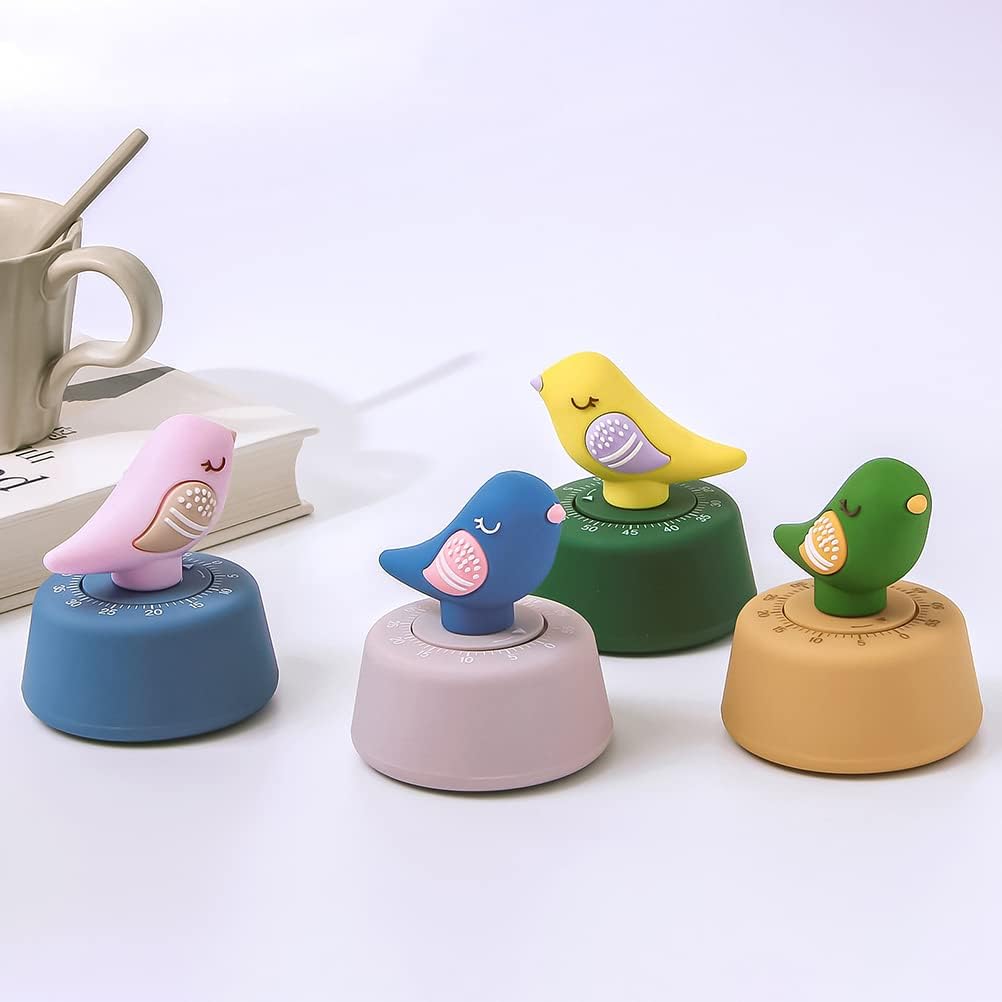 Chirp Bird – Temporizador de cocina para pájaros, temporizador de cocina, temporizador de pájaros Kawaii, recordatorio mecánico, alarma de cocina,