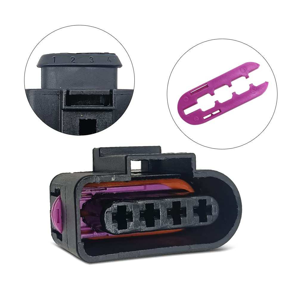 Meyffon Kit de reparación de conector de bobina de encendido 6 uds. Cableado de enchufe Wherramienta para Audi VW reemplazar 4B0 973 724 4B0973724
