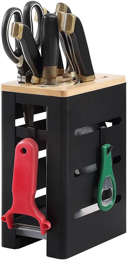 Soporte para bloque de cuchillos, organizador de cuchillos de cocina, soporte de almacenamiento de 8 ranuras, soporte para cuchillos de bloque de
