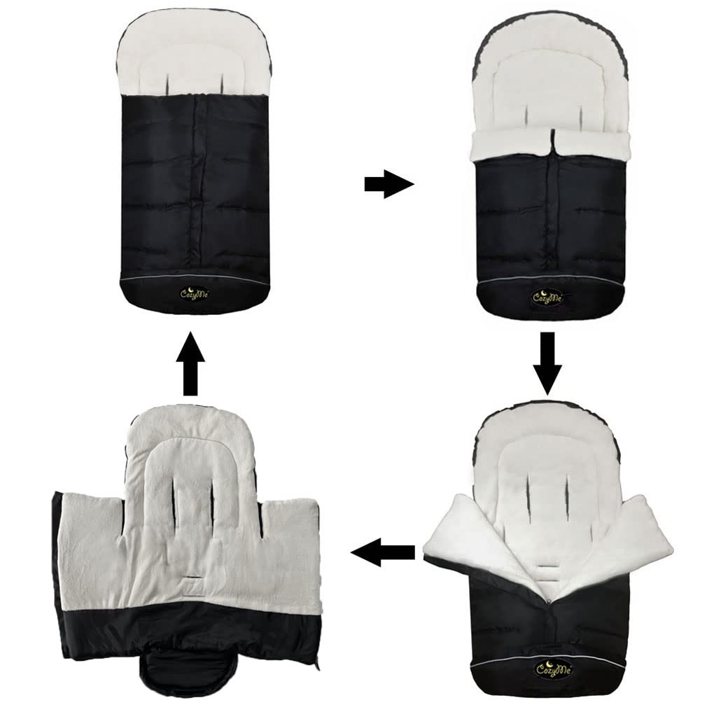 Saco de dormir universal para cochecito de invierno 3 en 1, saco de dormir para niños pequeños, saco de dormir impermeable, longitud  altura