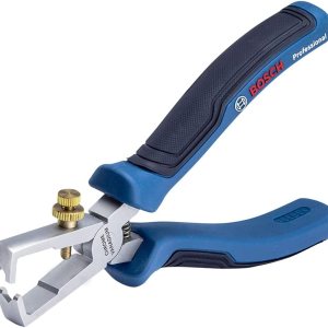 Bosch Professional 1600A01V03 – Pelacables (6.299 in, acero al cromo-vanadio, agarre suave), color azul Bosch Professional 1600A01V03 – Pelacables (6.299 in, acero al cromo-vanadio, agarre suave), color azul