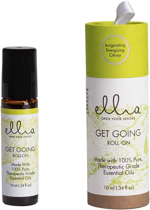 Ellia Aceite esencial Roll-On  Mezcla Get Going  0.3 fl oz, 100% puro, grado terapéutico