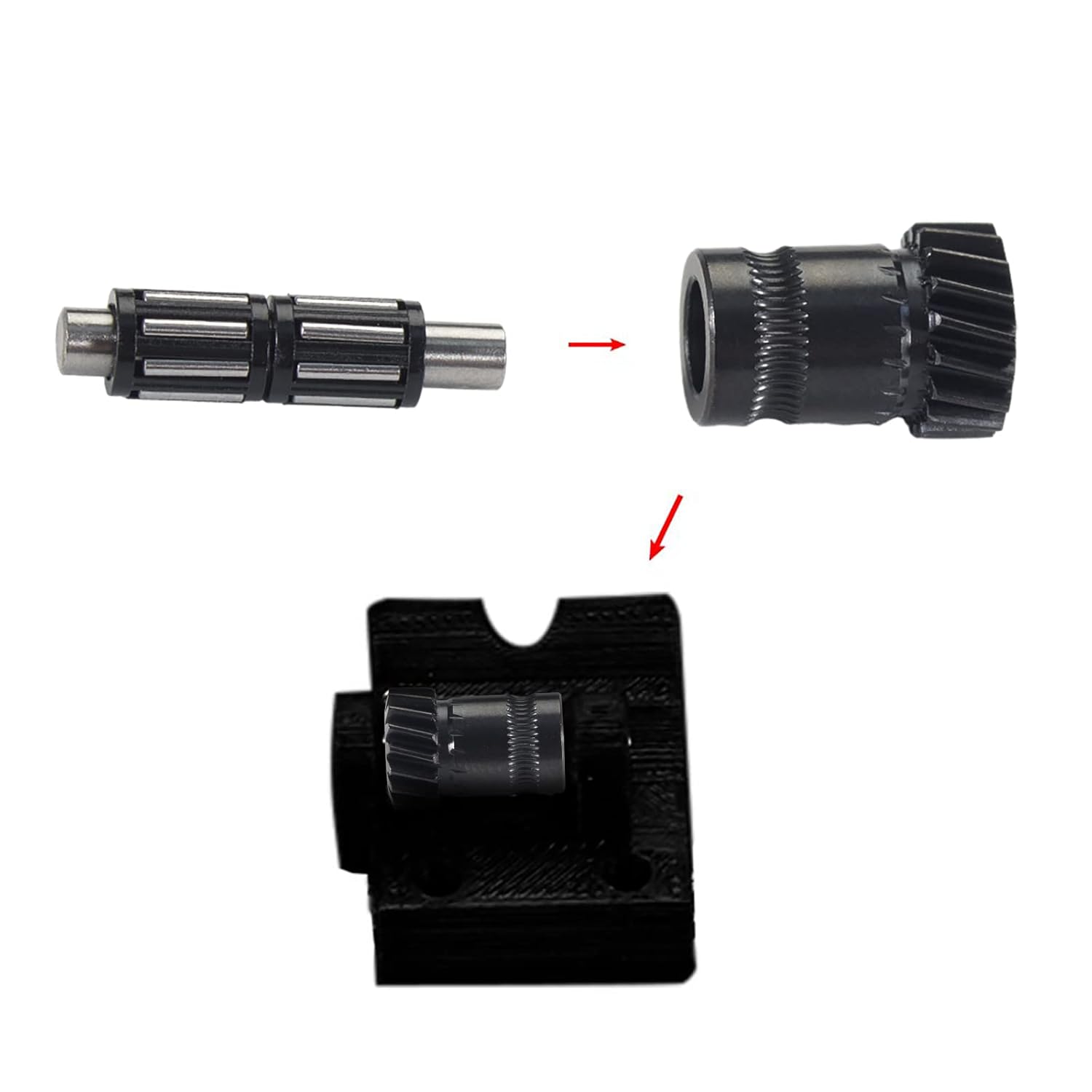 Imdinnogo BCZAMD Prusa-i3 Accesorios para impresora 3D Prusai3 MK2 MK2.5 MK3 MK3S+ Piezas Extrusora Conducción Rodamientos inclinados Engranaje