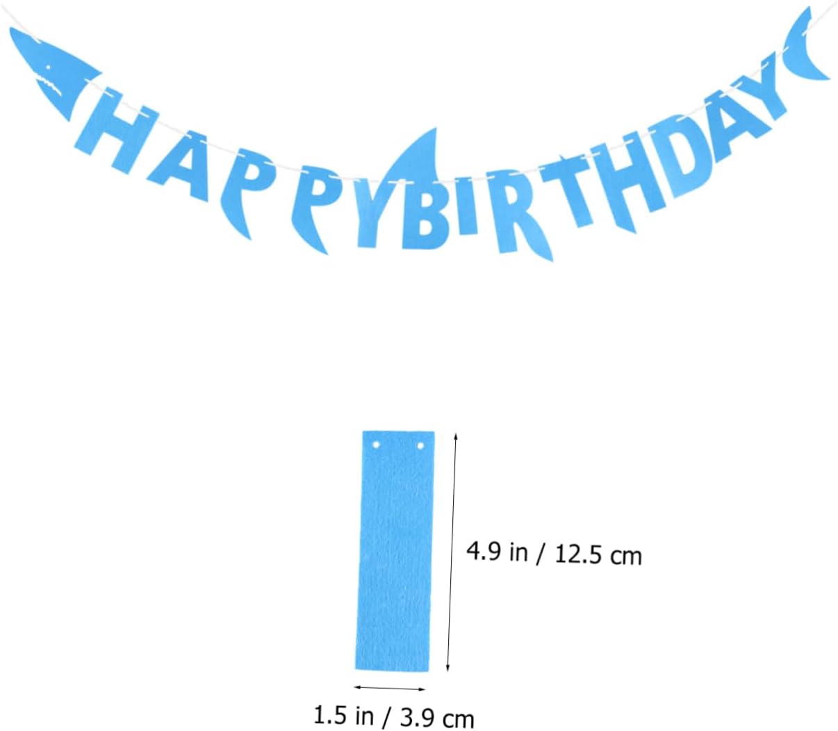 TOYANDONA 3pcs Photo Prop Banner Birthday Fish Garland Birthday Banner Birthday Bunting Sign Party Letter Banner Animal Decor Kids Decor Birthday