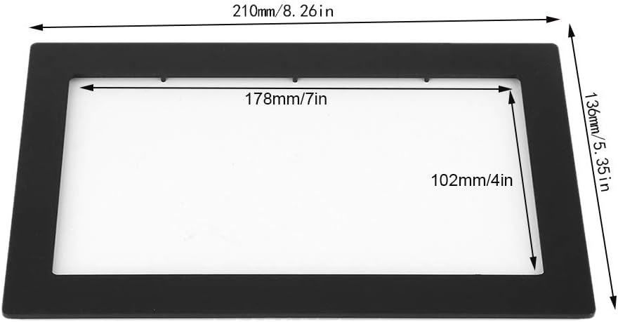 Qiilu Marco estéreo de coche de 7 pulgadas y 2Din, marco universal para montaje en tablero de fascia, kit de instalación de marco de 7.008 x 4.016 in