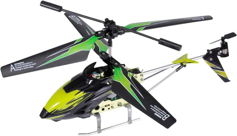 GoolRC Helicóptero a control remoto con giroscopio y luz, S929-A 3.5 canales Mini helicóptero para niños y principiantes (verde)