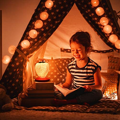 Luz nocturna de fresa de Navidad, bonita lámpara de fresa de silicona, lámpara LED de noche para niños, 3 modos táctiles, lámpara de noche para
