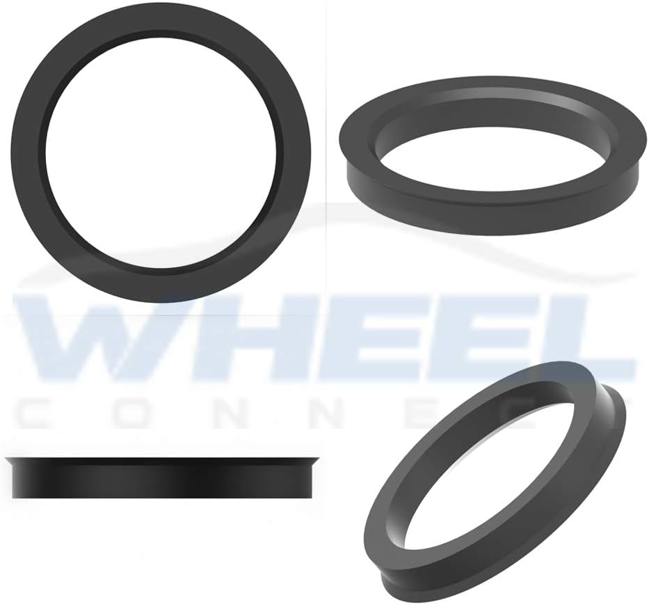 WHEEL CONNECT Anillos centrados en bujes, 74.1 a 66.9, juego de 4, abrazaderas de plástico ABS, diámetro exterior 74 -I.D2.634 in.P