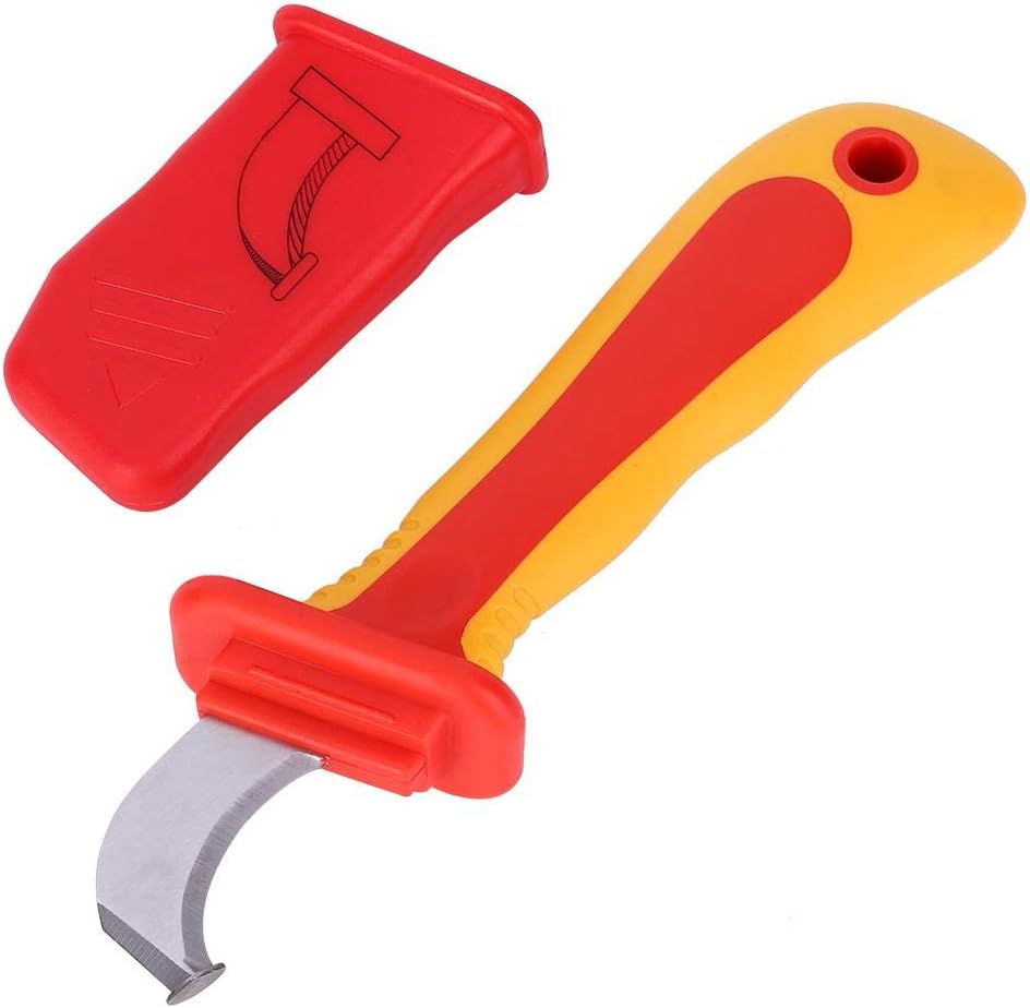 Walfront (IEC60900 1000V) Aislamiento Electricista Cuchillo Anti-Magnético Tira Rápida Cable Stripper Cortador para Instalación de Instrumentos,