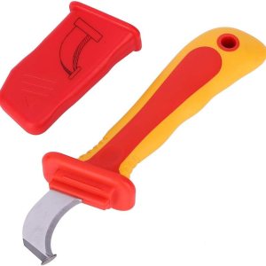 Walfront (IEC60900 1000V) Aislamiento Electricista Cuchillo Anti-Magnético Tira Rápida Cable Stripper Cortador para Instalación de Instrumentos, Walfront (IEC60900 1000V) Aislamiento Electricista Cuchillo Anti-Magnético Tira Rápida Cable Stripper Cortador para Instalación de Instrumentos,