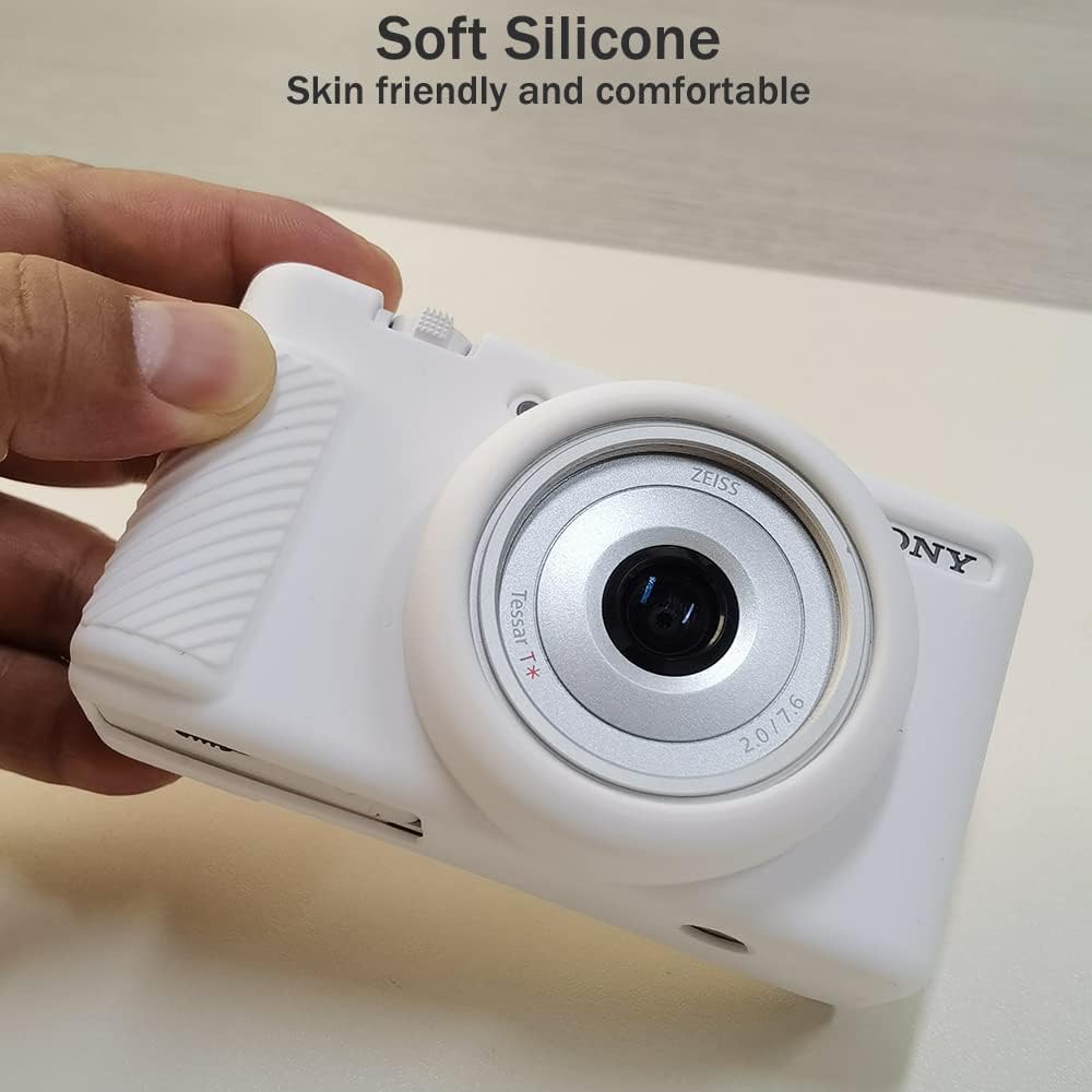 Pocoukate Funda para cámara Sony ZV-1F, ZV-1 IIZV-1M2 Vlog Cámara, ZV1F Funda de silicona para cámara, funda suave antiarañazos Slim Fit con