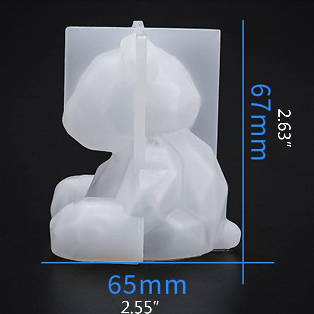 Molde de oso 3D para manualidades, adornos de resina epoxi, colgante colgante, decoración del hogar, molde de fundición, molde de silicona para