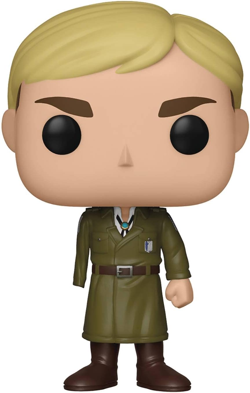 POP Attack on Titan – Figura de vinilo Funko Pop! de Erwin Smith (un brazo) con funda protectora compatible con POP Box), multicolor, 3.75 pulgadas