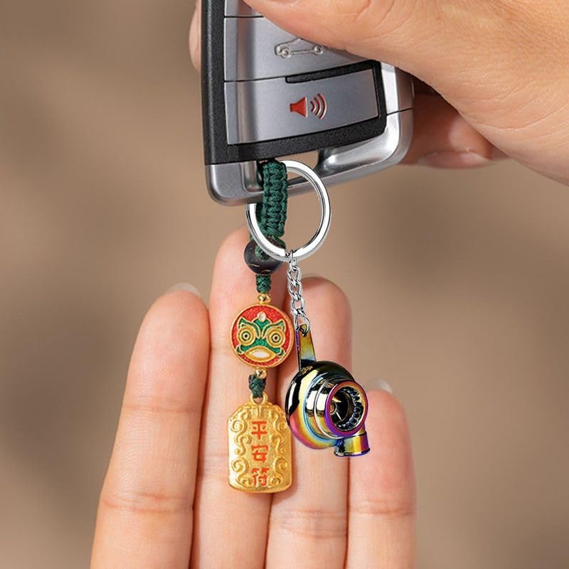 ZORZA 6 piezas de automóvil Cool Llaveros de metal Llavero de coche Mini Llavero de hombre Turbo Llavero 6 Estilos Auto Part Modelo Metal Llavero